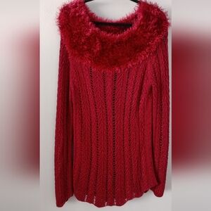 Elegant Red Women's Sweater